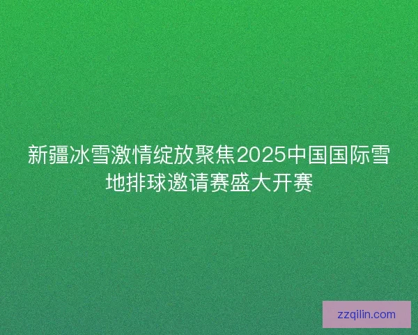 新疆冰雪激情绽放聚焦2025中国国际雪地排球邀请赛盛大开赛